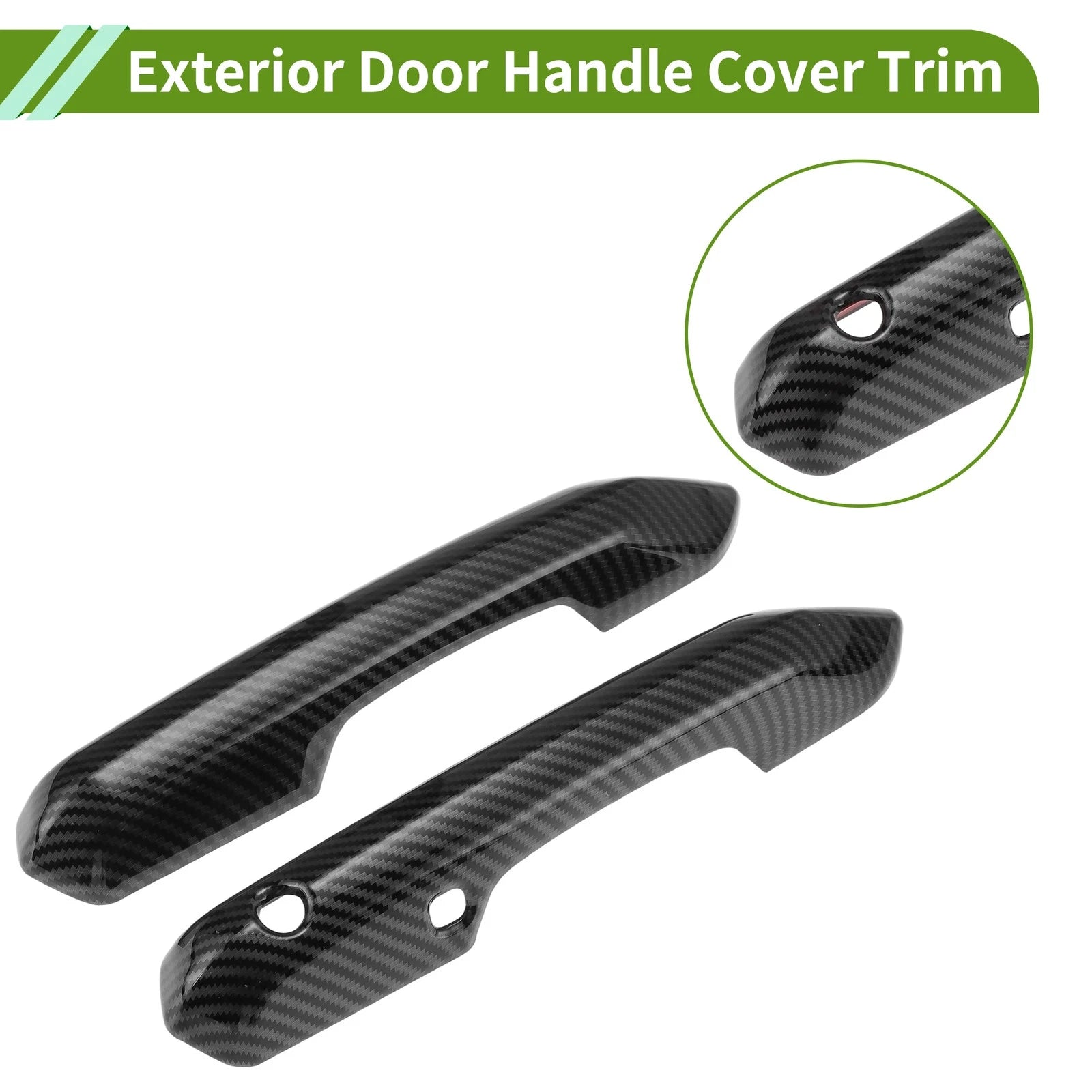 Set of 1 Exterior Door Handle Cover Trim for Ford Mustang (Carbon Fiber)