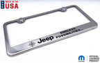 License Plate Frame Chrome Stainless for Jeep Wrangler (2007–2024)