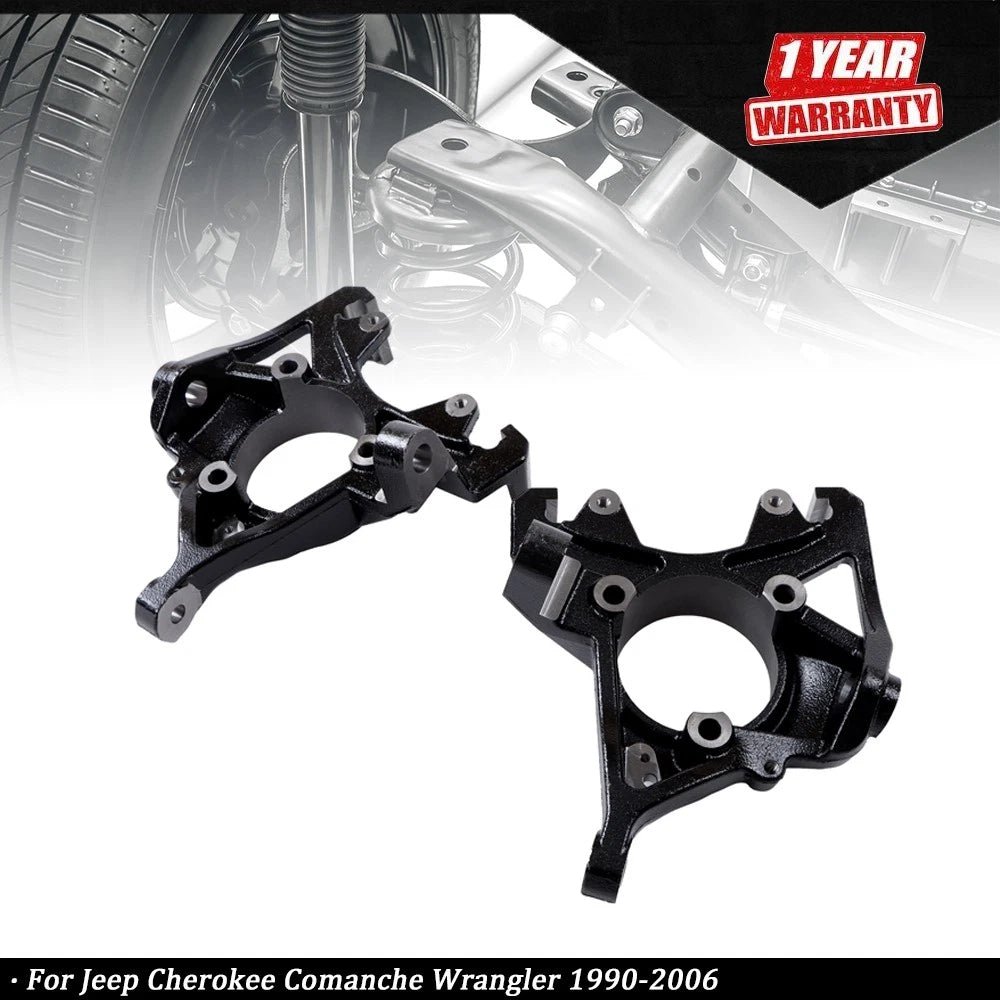 2X Front Steering Knuckle for Jeep Wrangler Grand Wagoneer Cherokee (1990â2006)