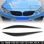 2 x Headlight Eyelid Cover CF Black Eyebrow Front Replaces