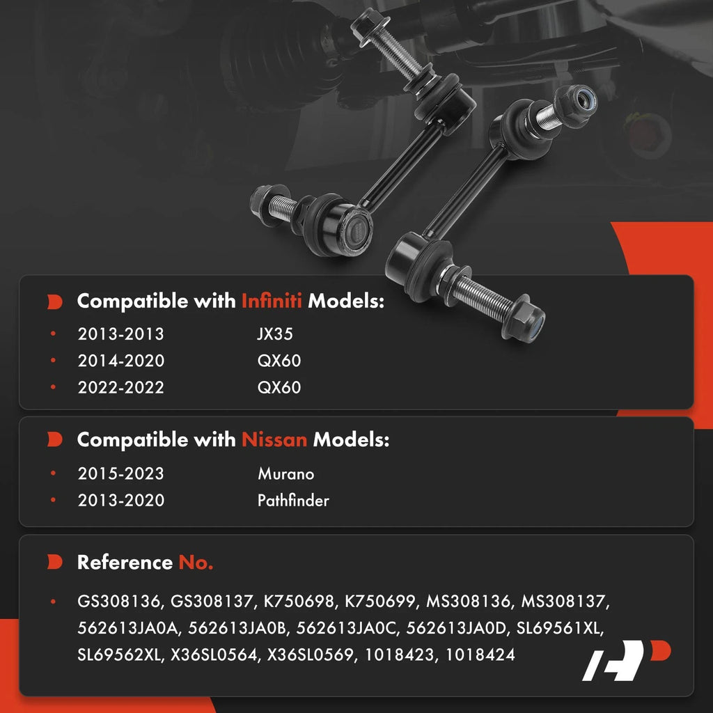 2X Rear Sway Bar Link for Nissan Murano (2015–2023) Pathfinder (2013–2020)
