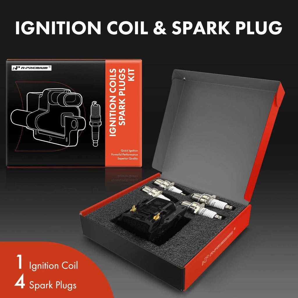 Ignition Coil & Iridium Platinum Spark Plug for Toyota Corolla (2010-2019)