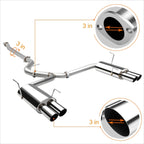Dual Muffler Catback Exhaust for Subaru Impreza WRX/STI (2015–2020) 3" Tip