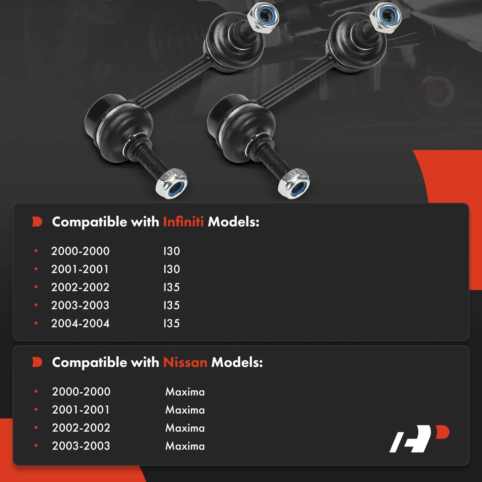 2X Front Stabilizer Bar Link Kit for Nissan Maxima (2000-2003)