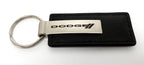 Leather Key Chain Black Rectangle Licensed for Dodge Vehicles (2005–2025)