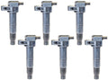 Set of 6 Denso Direct Ignition Coils for Hyundai Genesis G80, Veracruz, Azera, Kia