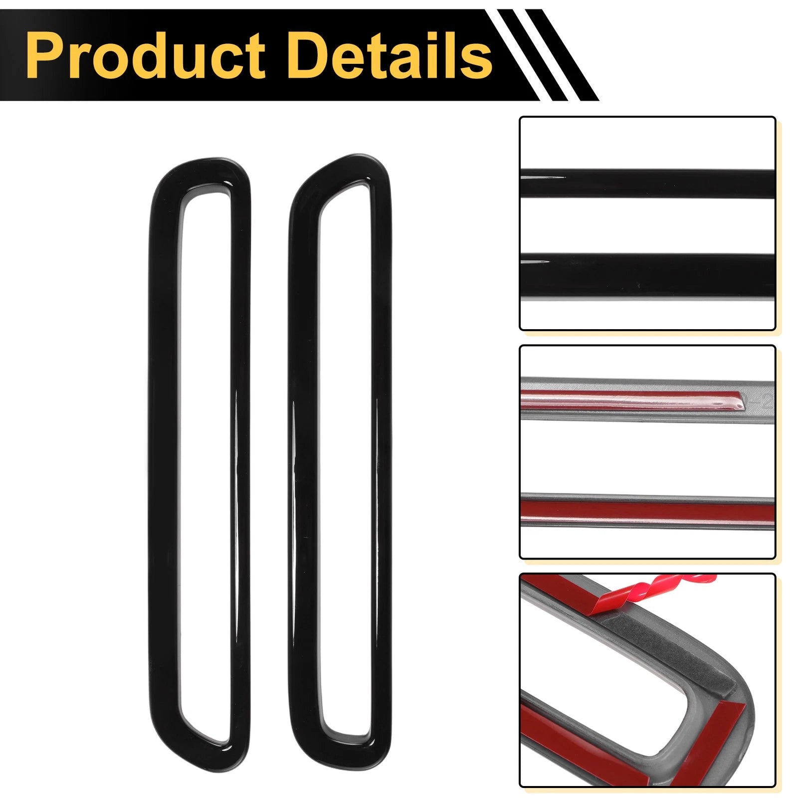 Set of 2 Fog Light Cover Trim for Honda CR-V (2023–2024) Glossy Black