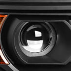 Pair of Black/Amber Signal Projector Headlights for Sierra 1500 (2014–2018)