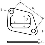Exhaust Manifold Gaskets for Massey Ferguson 165 168 175 178 185 188 (1964–1985)