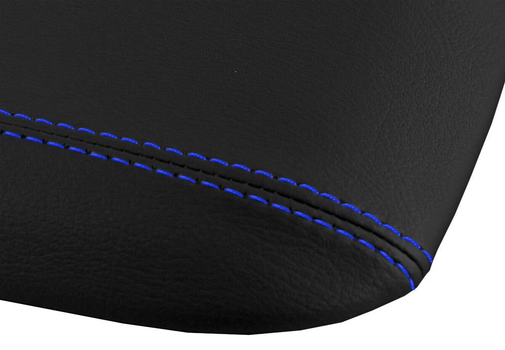 Console Lid Pull Over Cover for Ford Mustang (2005–2009) Blue Stitch