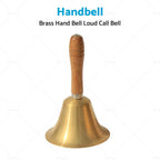 Brass Hand Bell with Wood Handle for Wedding Festival (8CM)