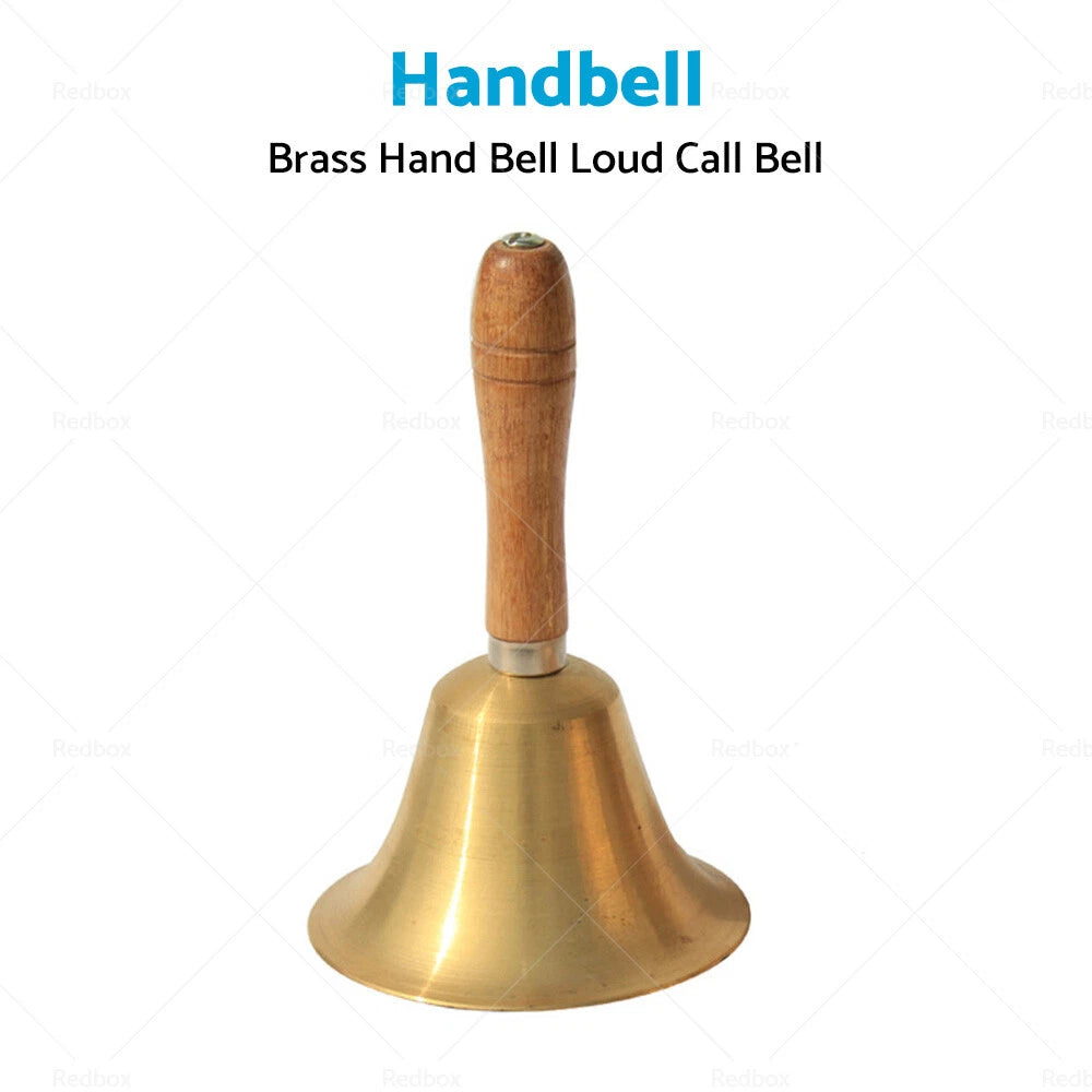Brass Hand Bell with Wood Handle for Wedding Festival (8CM)
