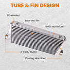 Turbo Front Mount Intercooler for Universal (3" I/O) Aluminum (31–12–3)