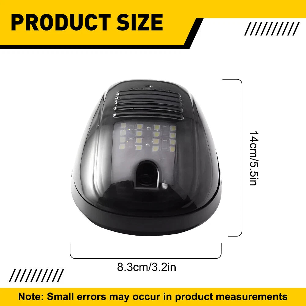 Amber Smoke Cab Roof Marker Lights for Dodge Ram 1500 2500 3500 4500 (2003–2018)