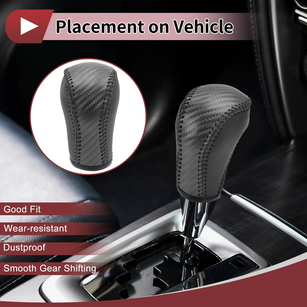 1 Pc Gear Shift Knob Cover for Mazda CX-5 (2013–2014) Black Faux Leather