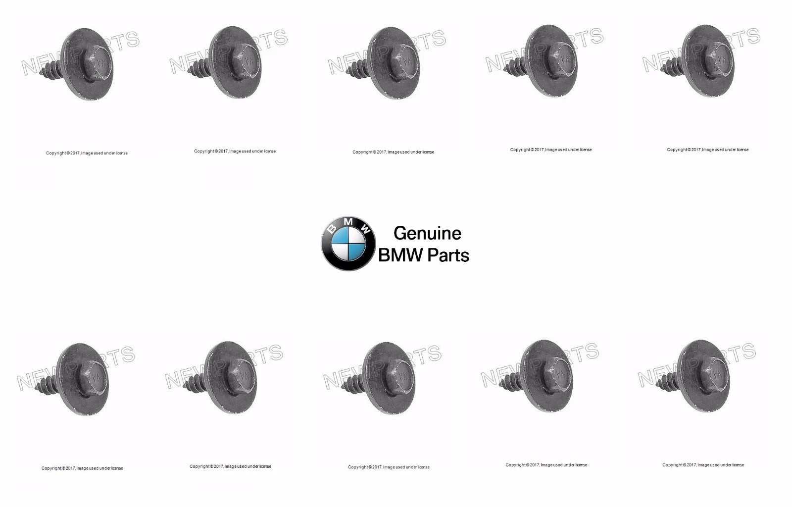 Set of 10 Hex Head Metal Screws 4.8 X 16 mm for BMW E46 E60 E90 (1999–2012)
