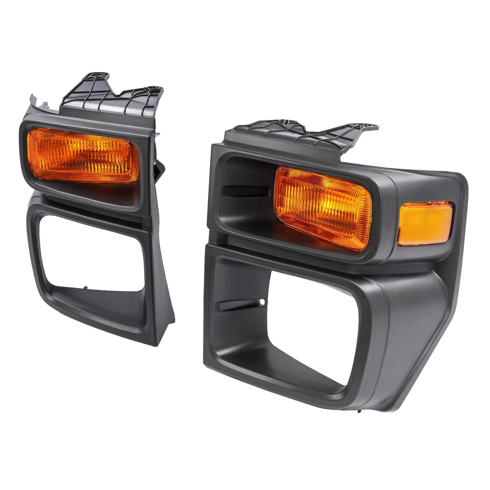 Set of 2 Headlight Trim Bezels for Ford E150 E250 E350 (2008–2014)