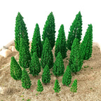 18Pcs Model Tree Layout Scenery for Train Railway Wargame