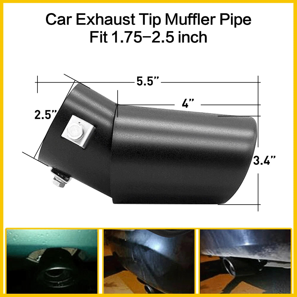 Exhaust Muffler Tip for Universal Fit (1.4-2.5 inch ⌀)