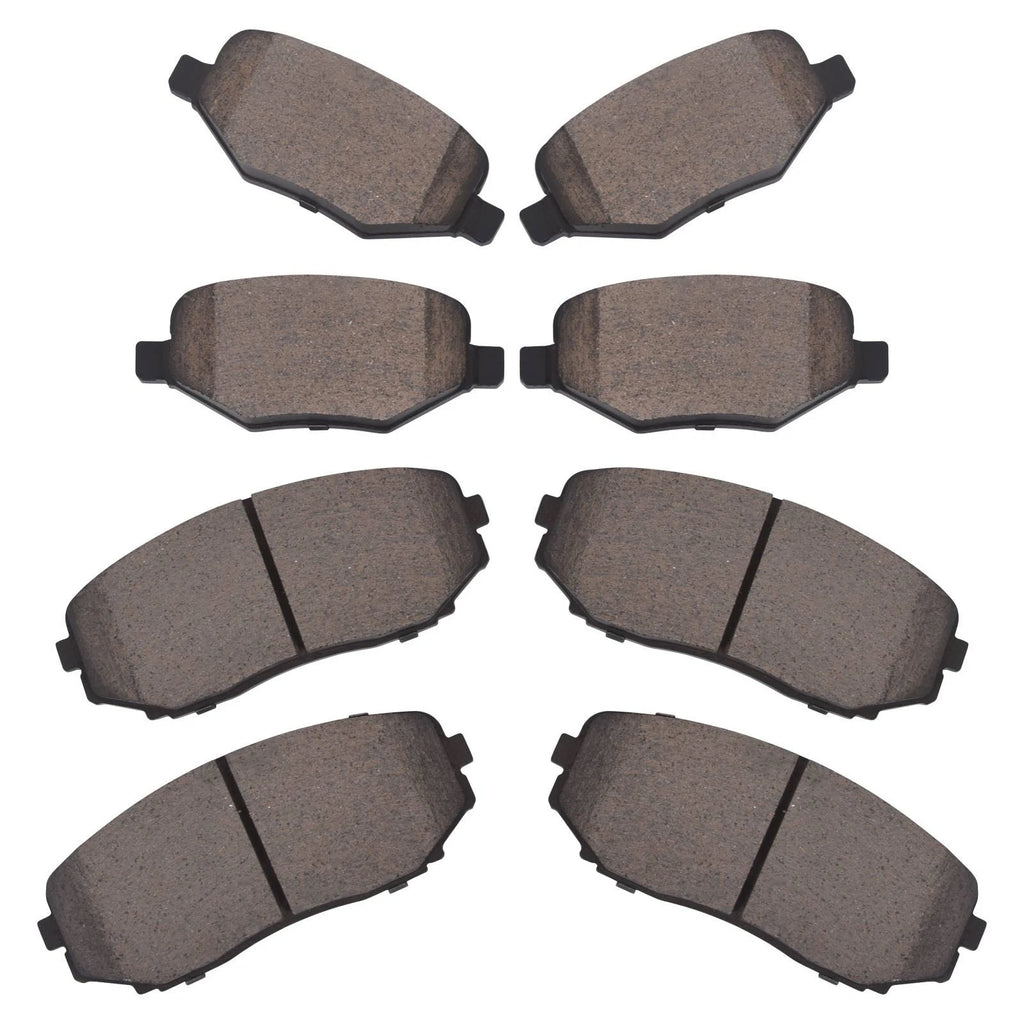 Set of 4 Ceramic Brake Pads for Ford Edge, Lincoln MKX (2011–2015)
