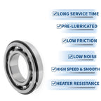 6210NR Deep Groove Ball Bearing for Scooter Skateboard Wheel (50x90x20mm)