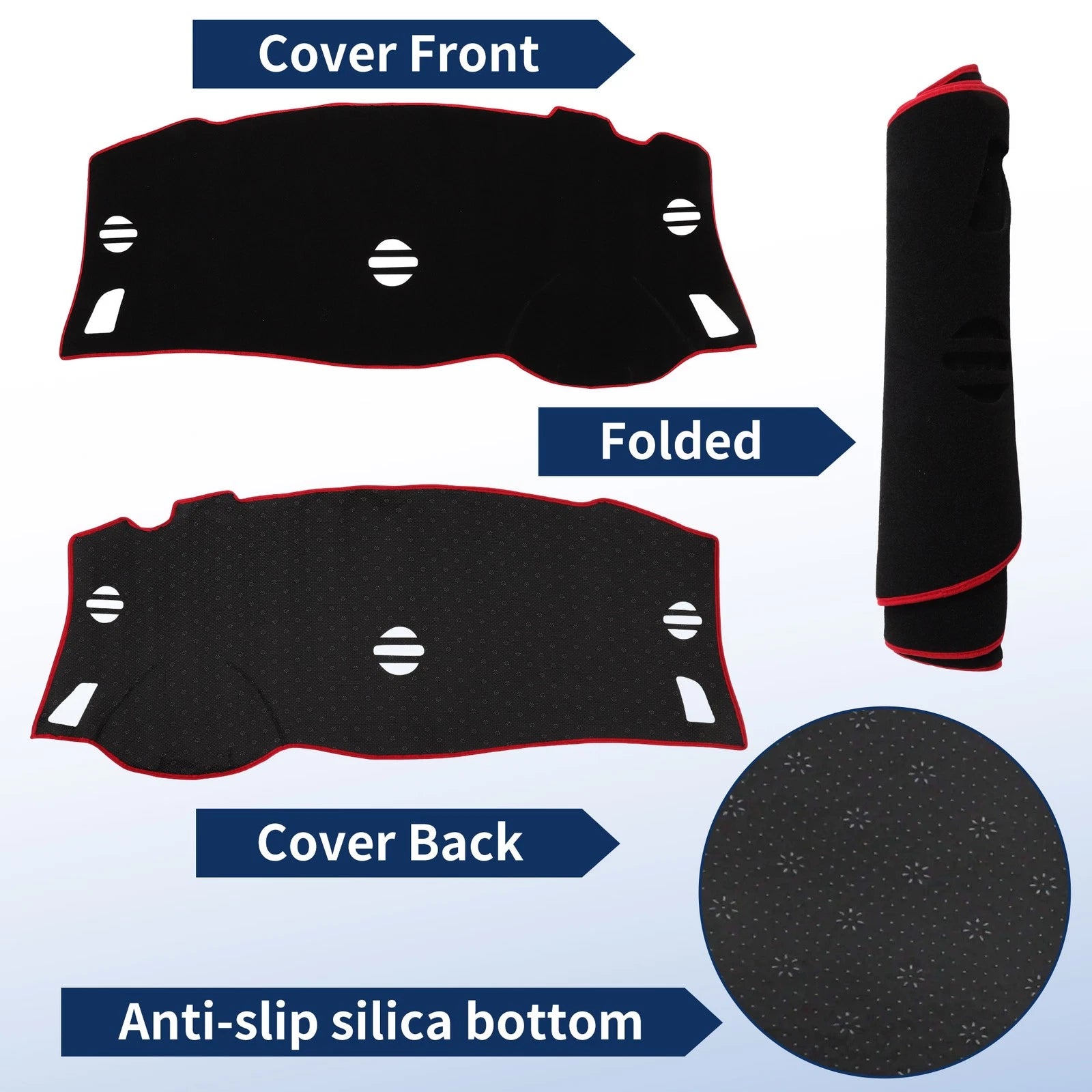 Dash Cover for Nissan Elgrand E52 (2010–2016) Black with Red Edge