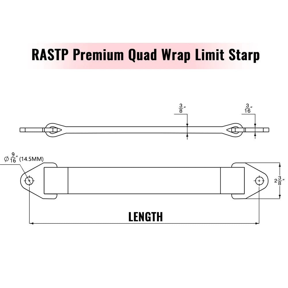 Limit Straps for Hot Racing Suspension (24" 10000lb)