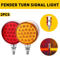 2X Round LED Pedestal Fender Lights for Truck Trailer