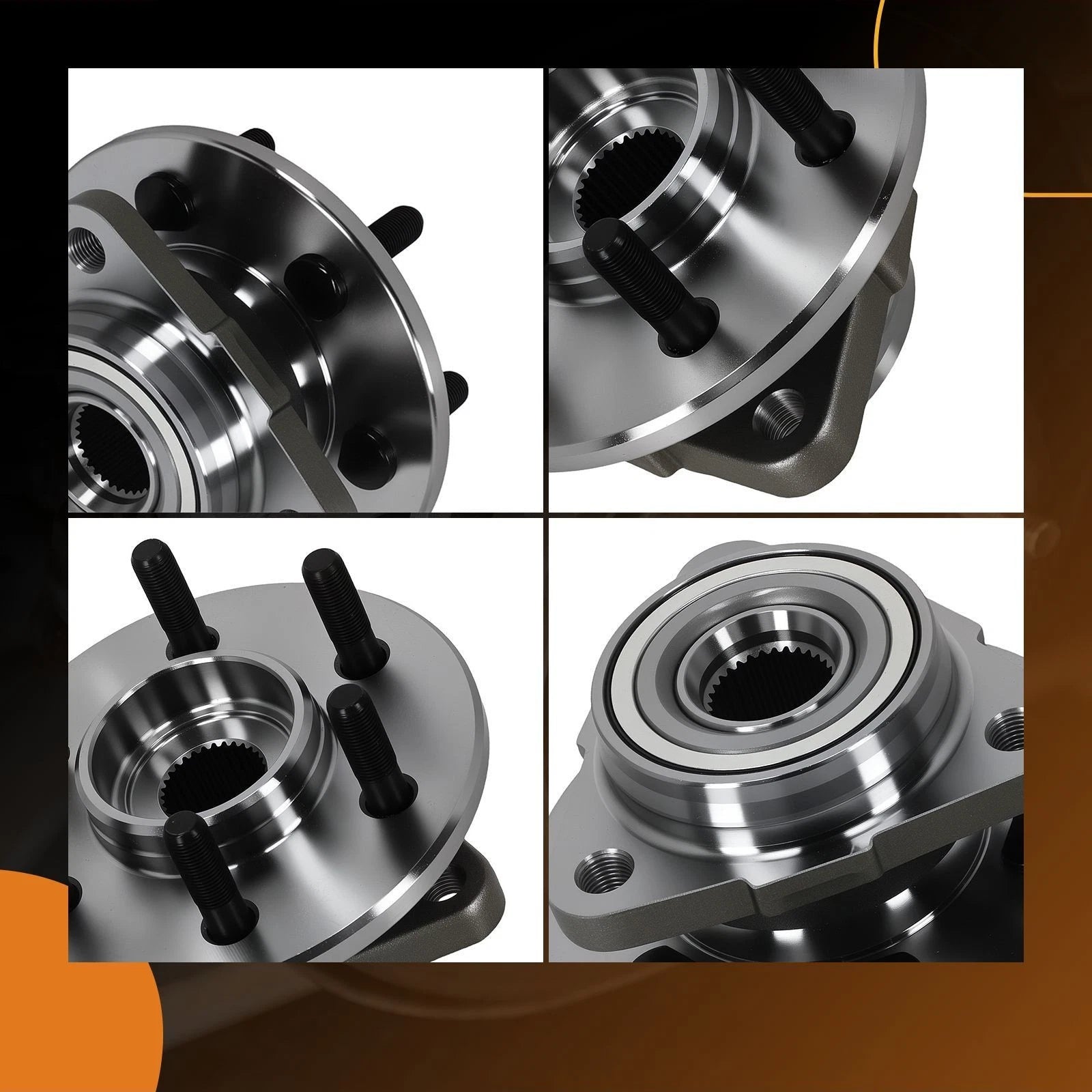 6 Lug Front Wheel Hub & Bearing for Dodge Dakota Durango 4WD (1997–2004) HA599361