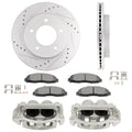 Set of 8 Brake Calipers, Rotors & Pads for Ford F-150 4WD (1997–2003)