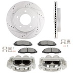 Set of 8 Brake Calipers, Rotors & Pads for Ford F-150 4WD (1997–2003)