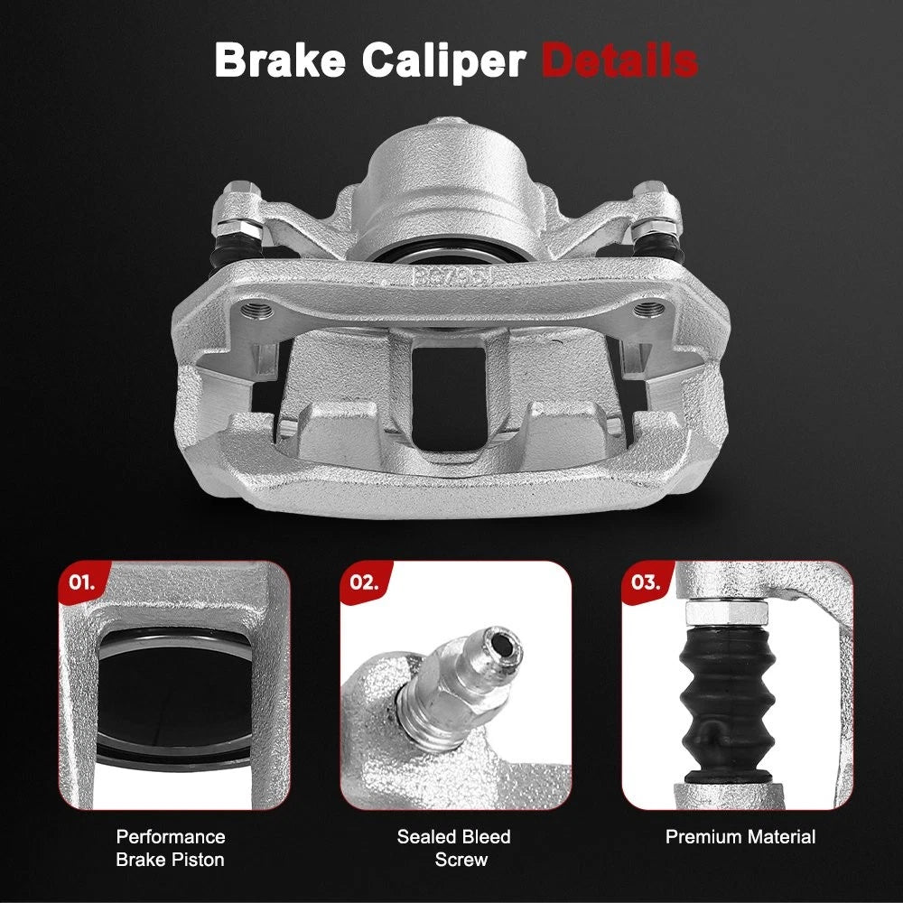 Set of 2 Brake Calipers with Bracket for Honda Accord HRV (2016–2022)
