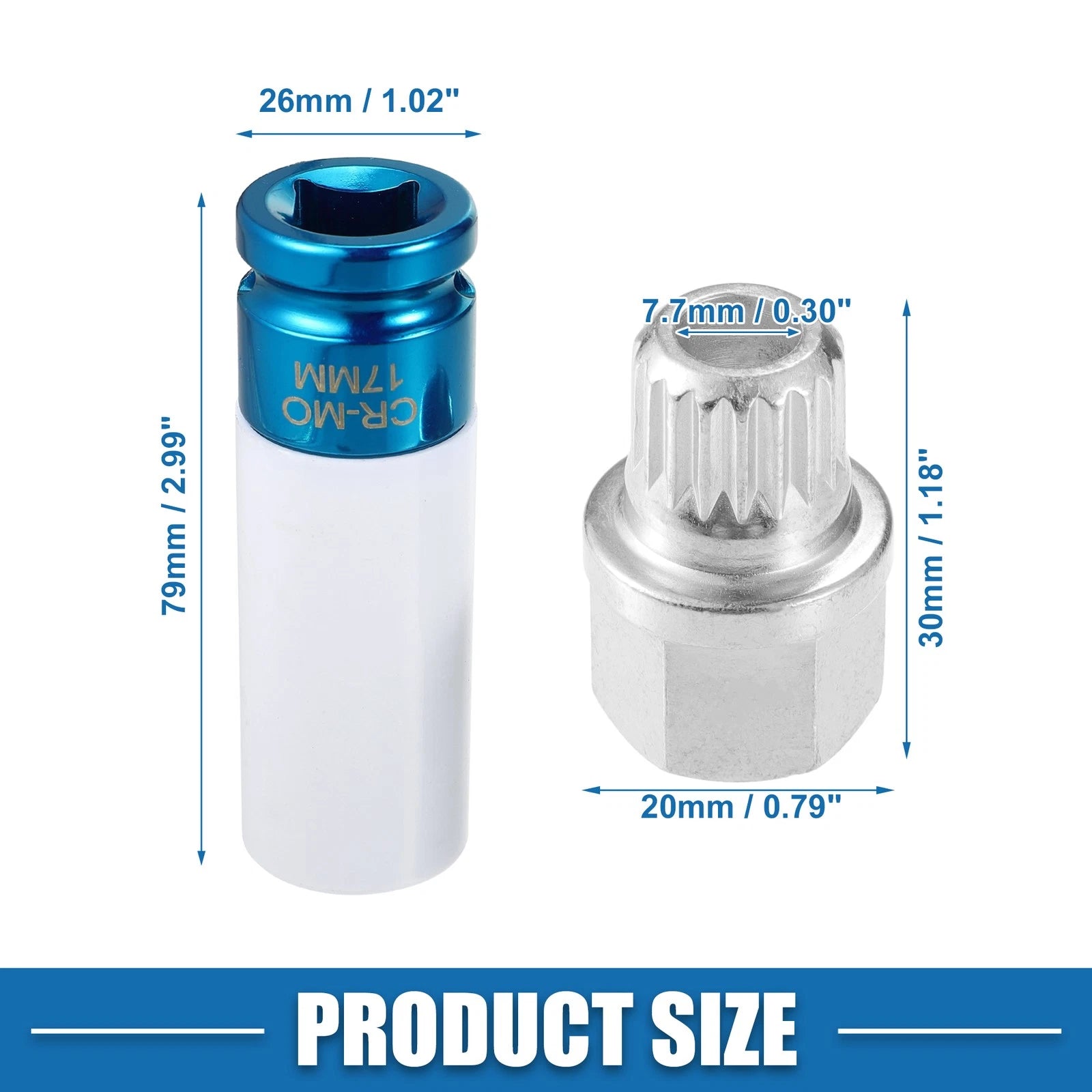 34/18PT Wheel Screw Lock Lug Nut Kit for BMW 