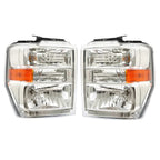 Set of 2 Headlight Assemblies for Ford E150 E250 E350 E450 (2008–2014)