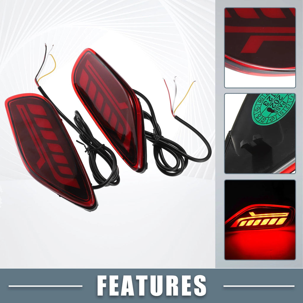 2X Rear Bumper Reflector LED Brake Turn Signal Tail Light for Kia Seltos (2019–2023)