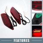 2X Rear Bumper Reflector LED Brake Turn Signal Tail Light for Kia Seltos (2019–2023)