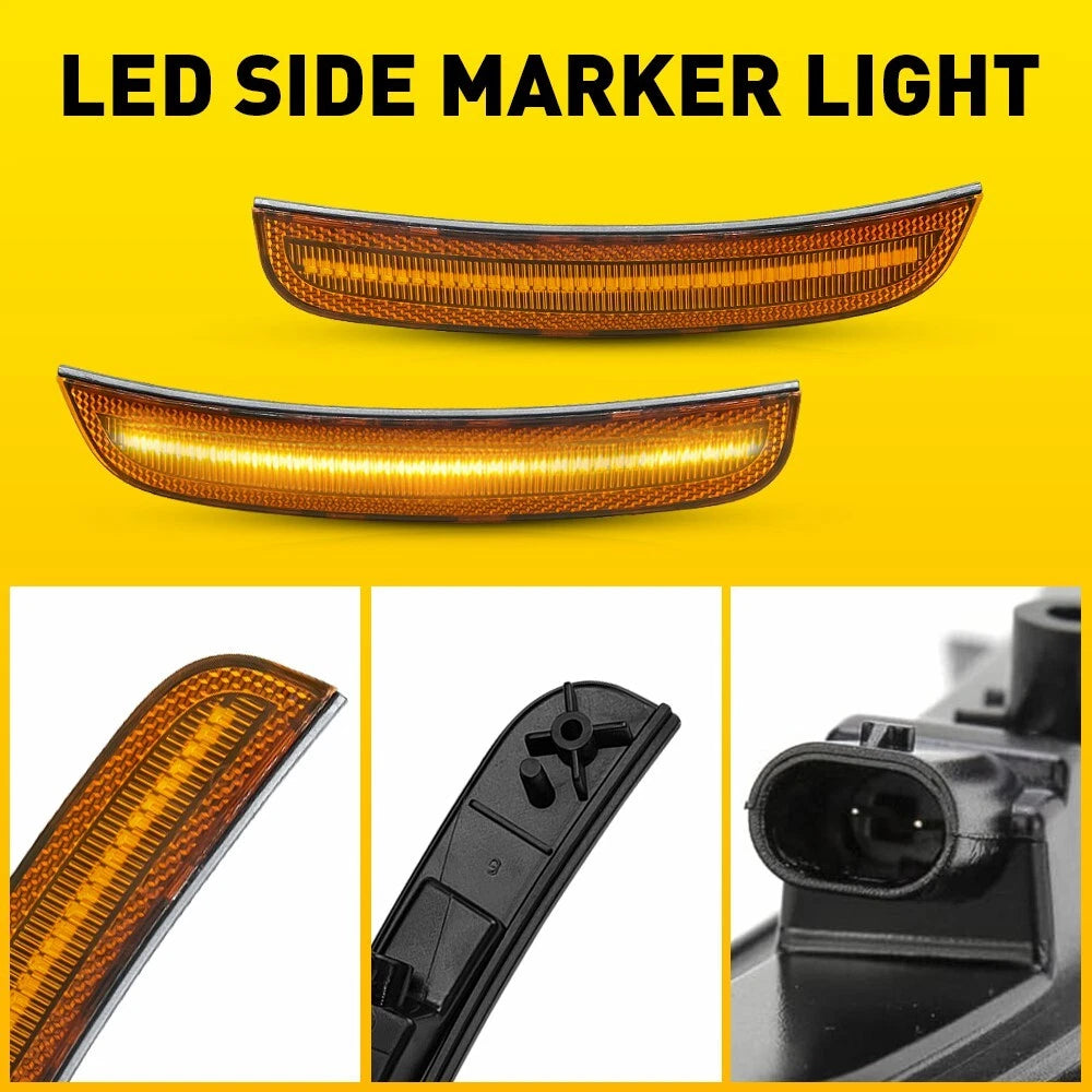 Front Bumper Side Marker Lamps for Chrysler 300 300C (2015–Present)