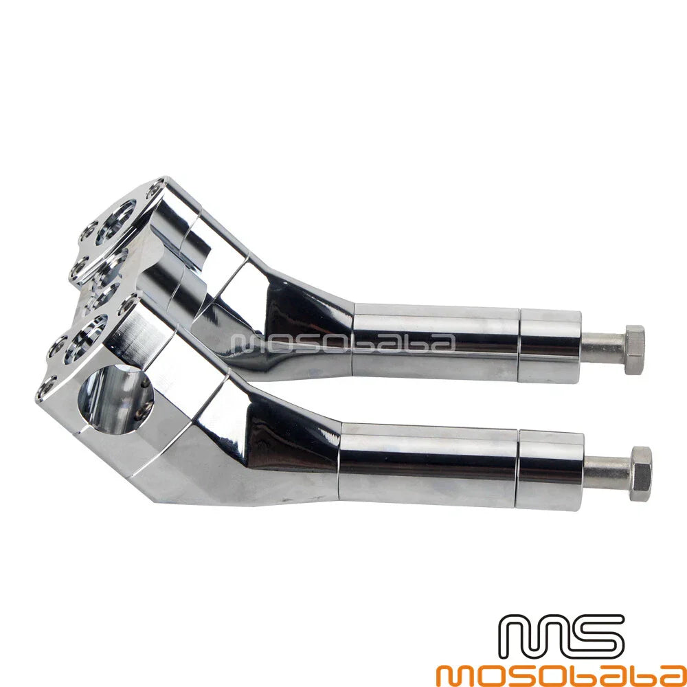 1" Chrome Motorcycle Handlebar Risers for Harley Dyna Low Rider (2006-2017)