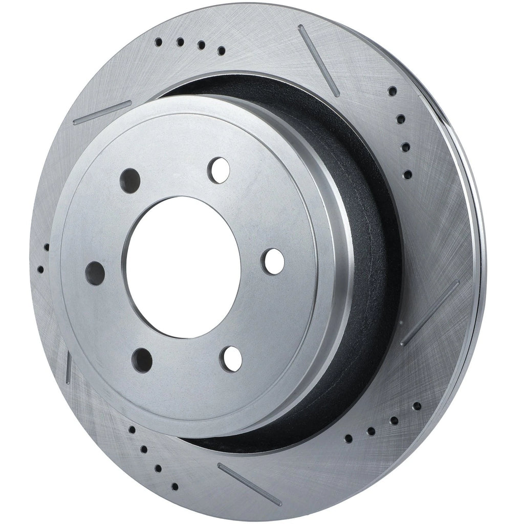 Rear Drilled Slotted Brake Rotors for Ford F-150 Lobo (2012–2014)