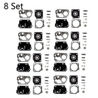 Set of 8 Carburetor Repair Kits for Homelite C1U-W32 C1U-W32A, Zama RB-142
