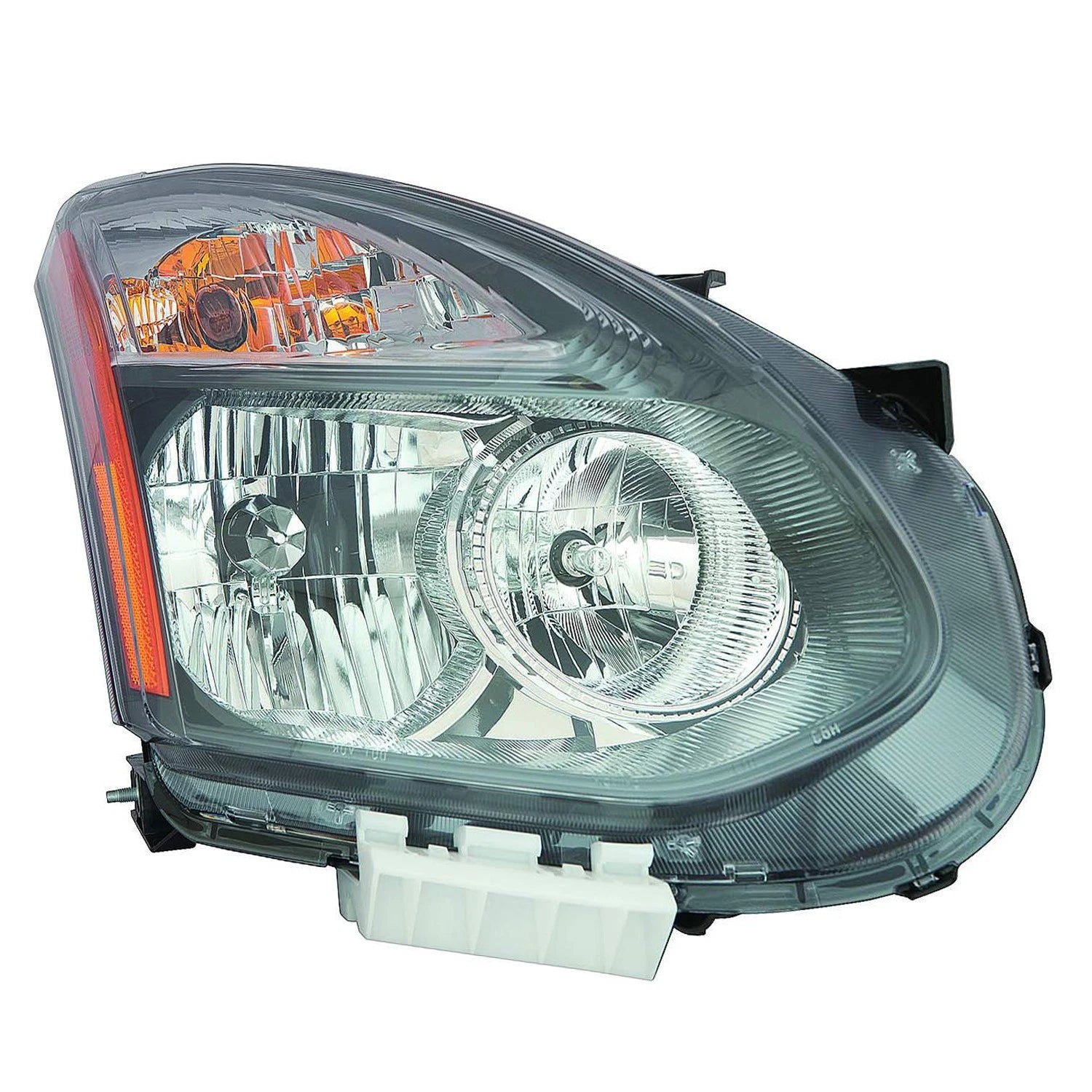 Replacement Passenger Side Halogen Headlight Assembly with Black Bezel for