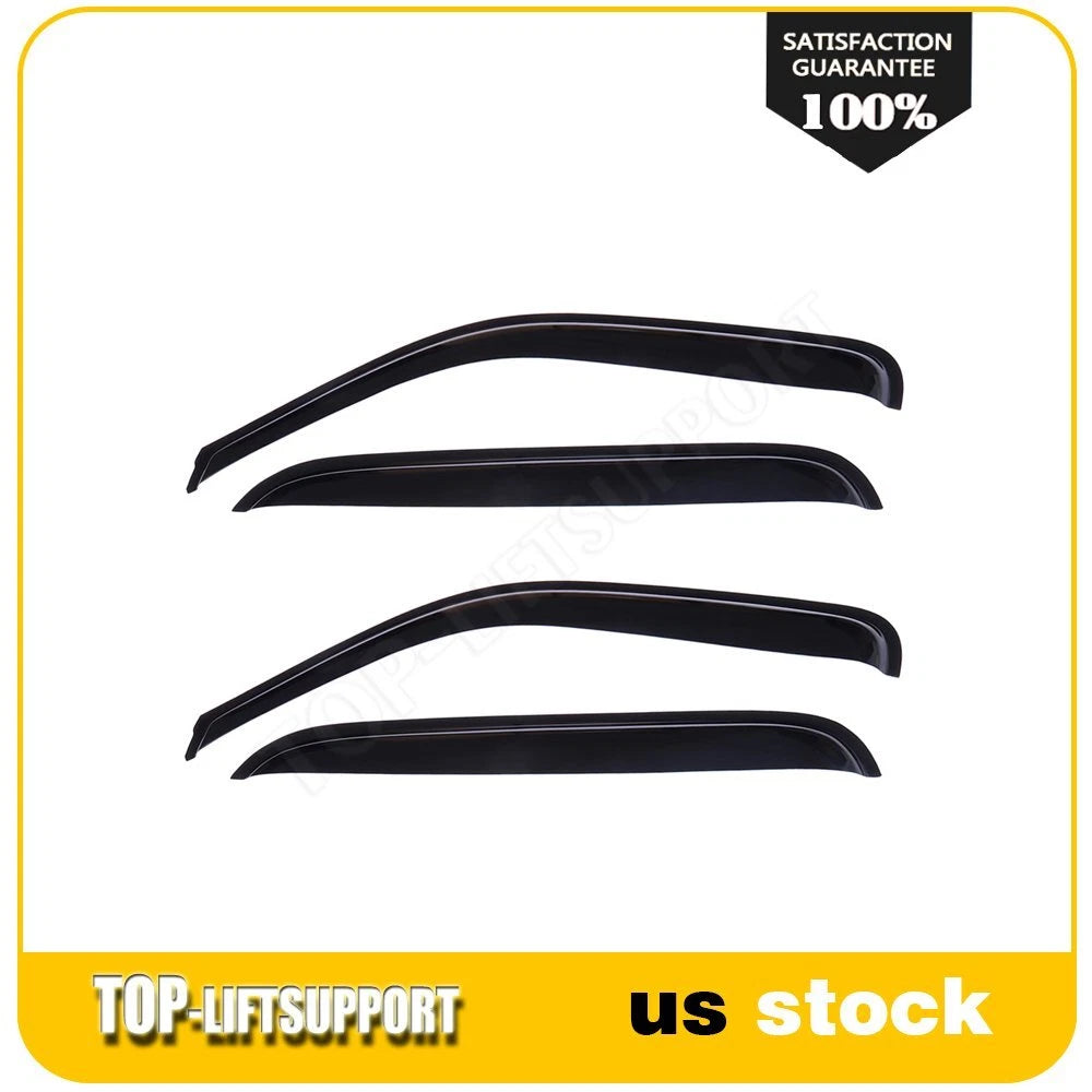Set of 4 Wavy UV Window Visors for Silverado/Sierra Crew Cab