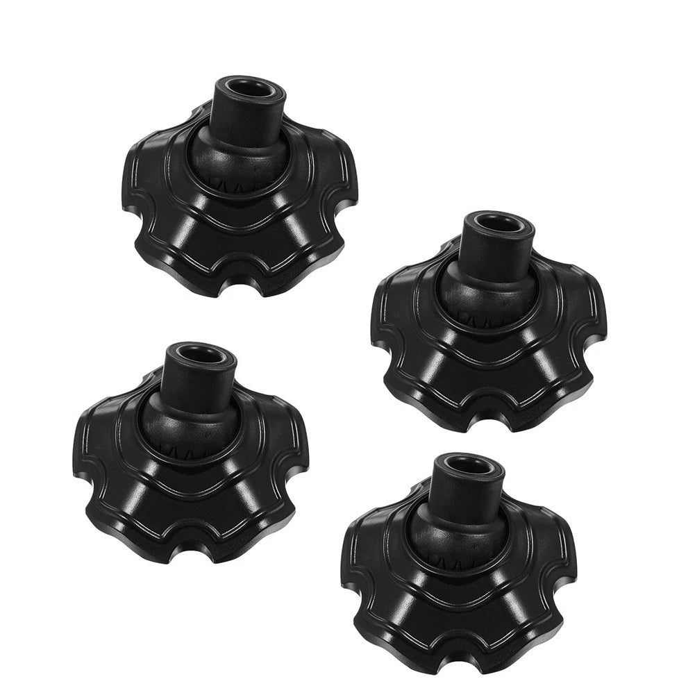 Set of 4 Black Rubber Leg Protectors for Chairs (16mm Aperture)