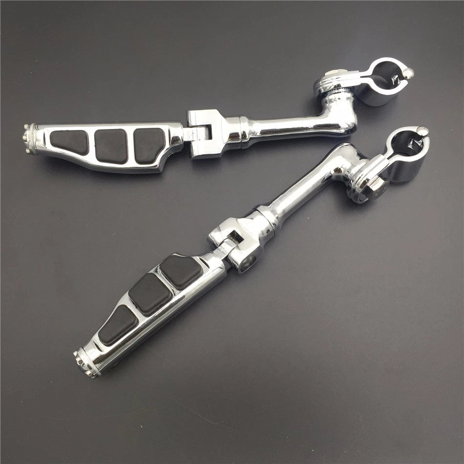 Chrome 1" Flat End Footrest for Harley Sportster 883 1200 (2004–2023)