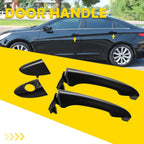 Pair Black Exterior Door Handles for Hyundai Sonata (2011–2015)