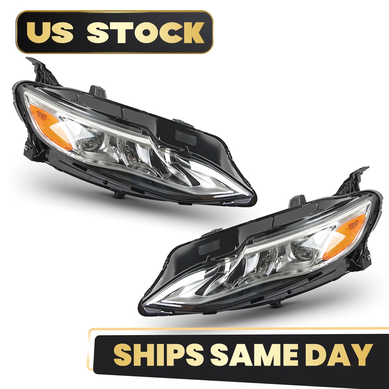 Full LED Headlight Set for Chevy Malibu (2019–2025) - Left & Right Pair
