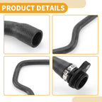 Radiator Hose for BMW X3 3.0L (2011–2012) No. 11537592095 Rubber Black