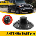 Set of 2 Antenna Cover Base for Jeep Wrangler TJ JK JL JLU (1997–2020)