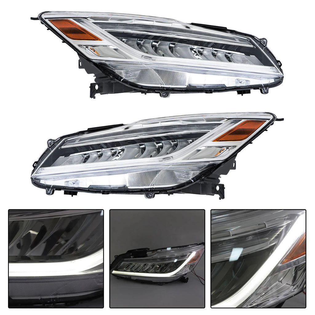 Pair LED Headlight Assembly for Honda Accord Sedan (2016–2017)