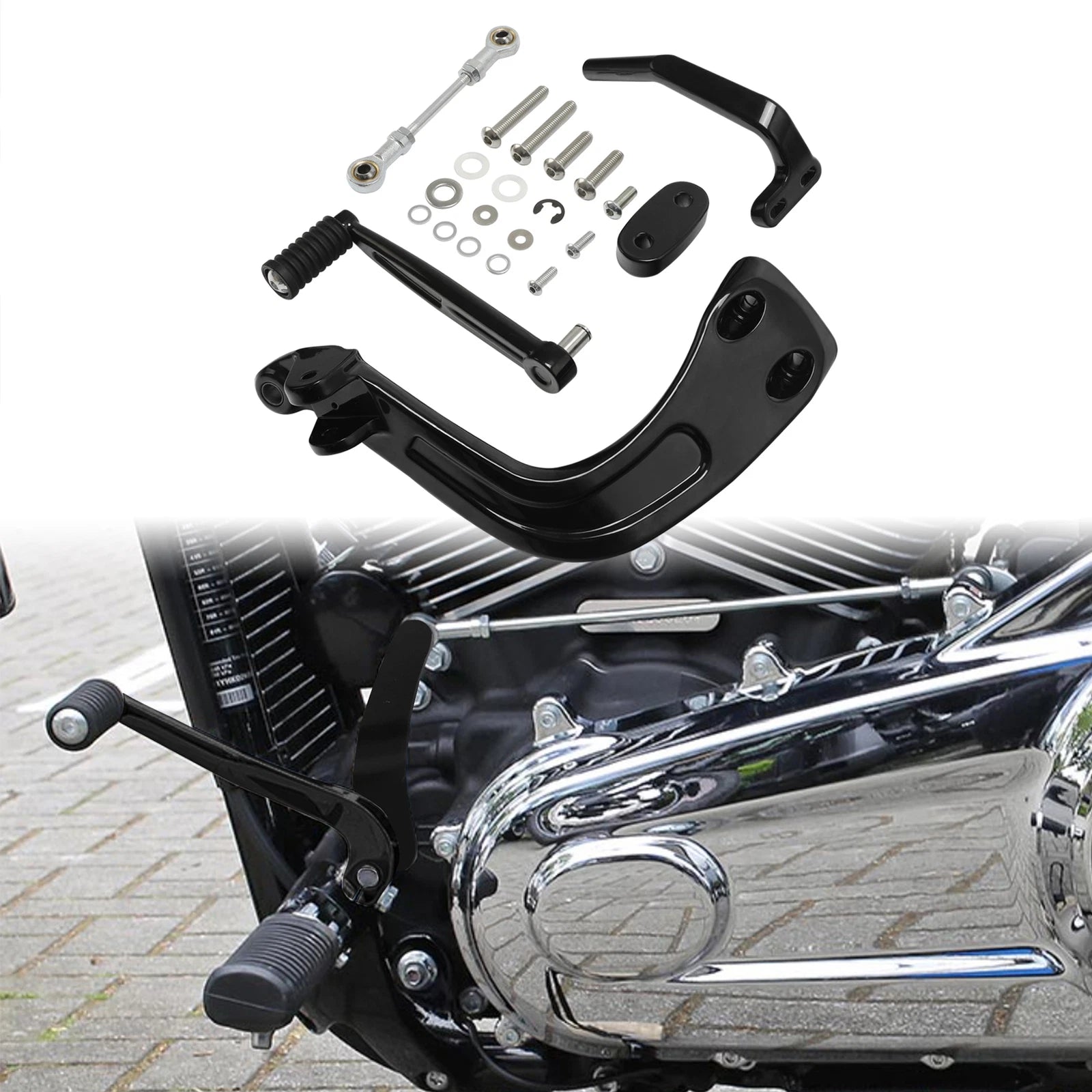 Mid Controls Shift & Brake Side Kit for Harley FLSB FXFB FXFBS (2018–2023)